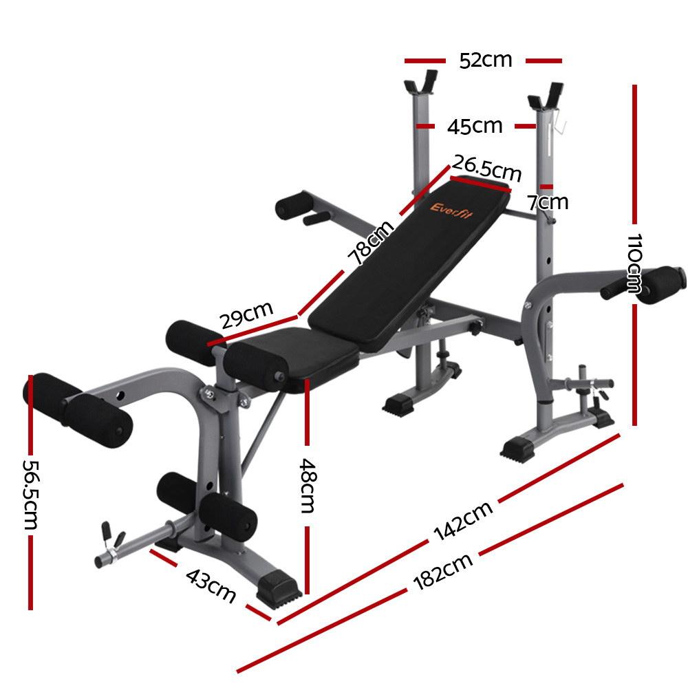 Everfit Weight Bench Adjustable Bench Press 8-In-1 Gym Equipment - Blade Fitness