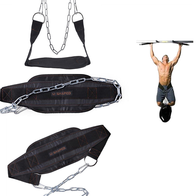 Thick Neoprene Weight Lifting Belt with Chain