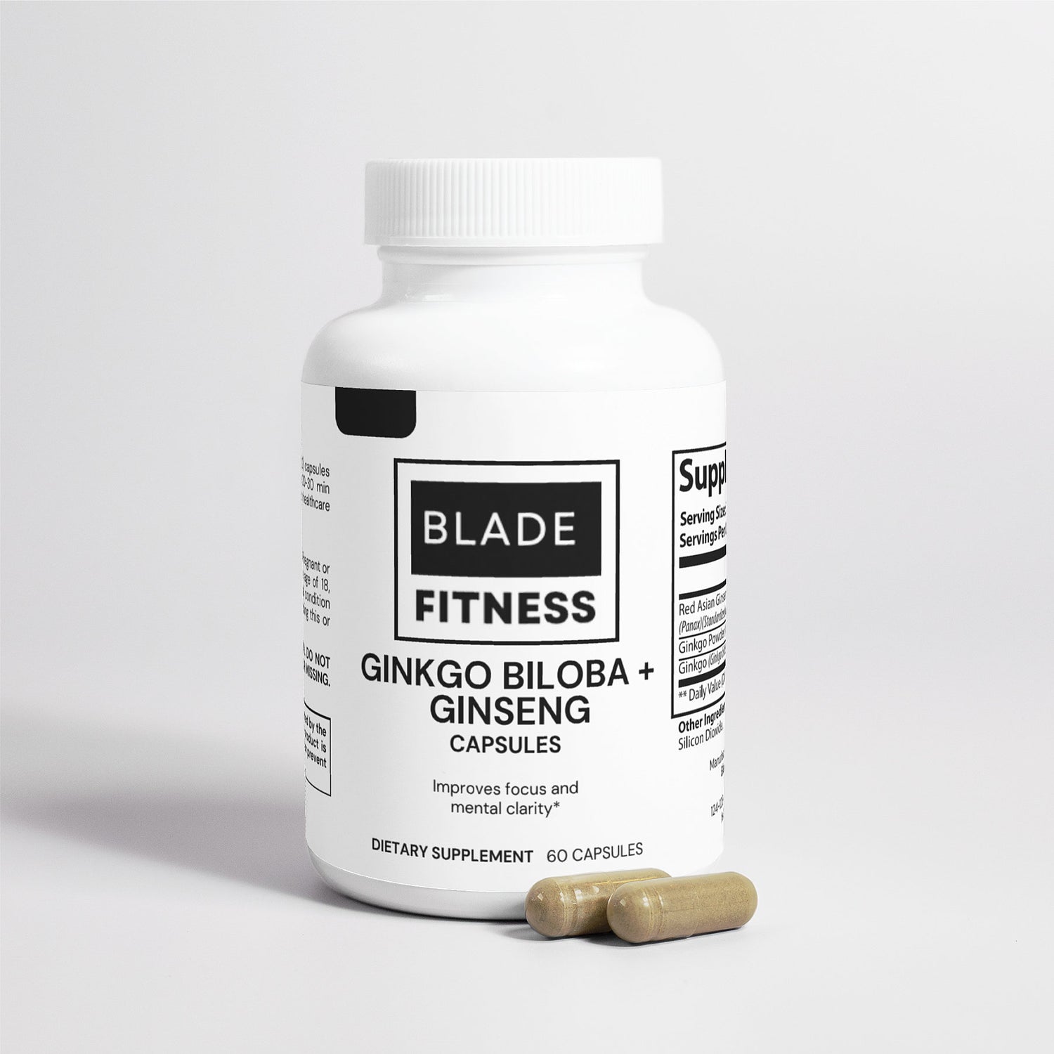 Ginkgo Biloba and Ginseng Capsules