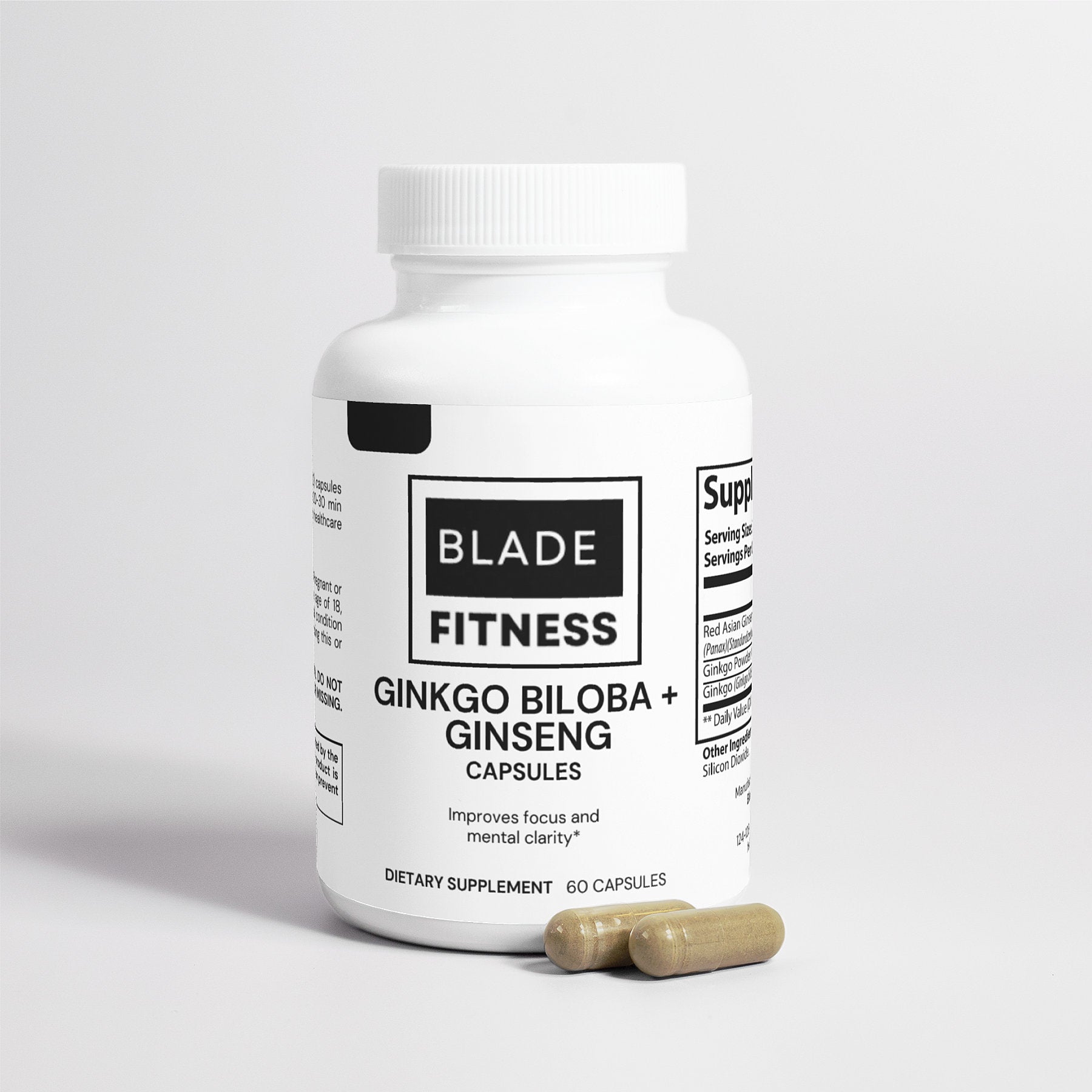 Ginkgo Biloba and Ginseng Capsules