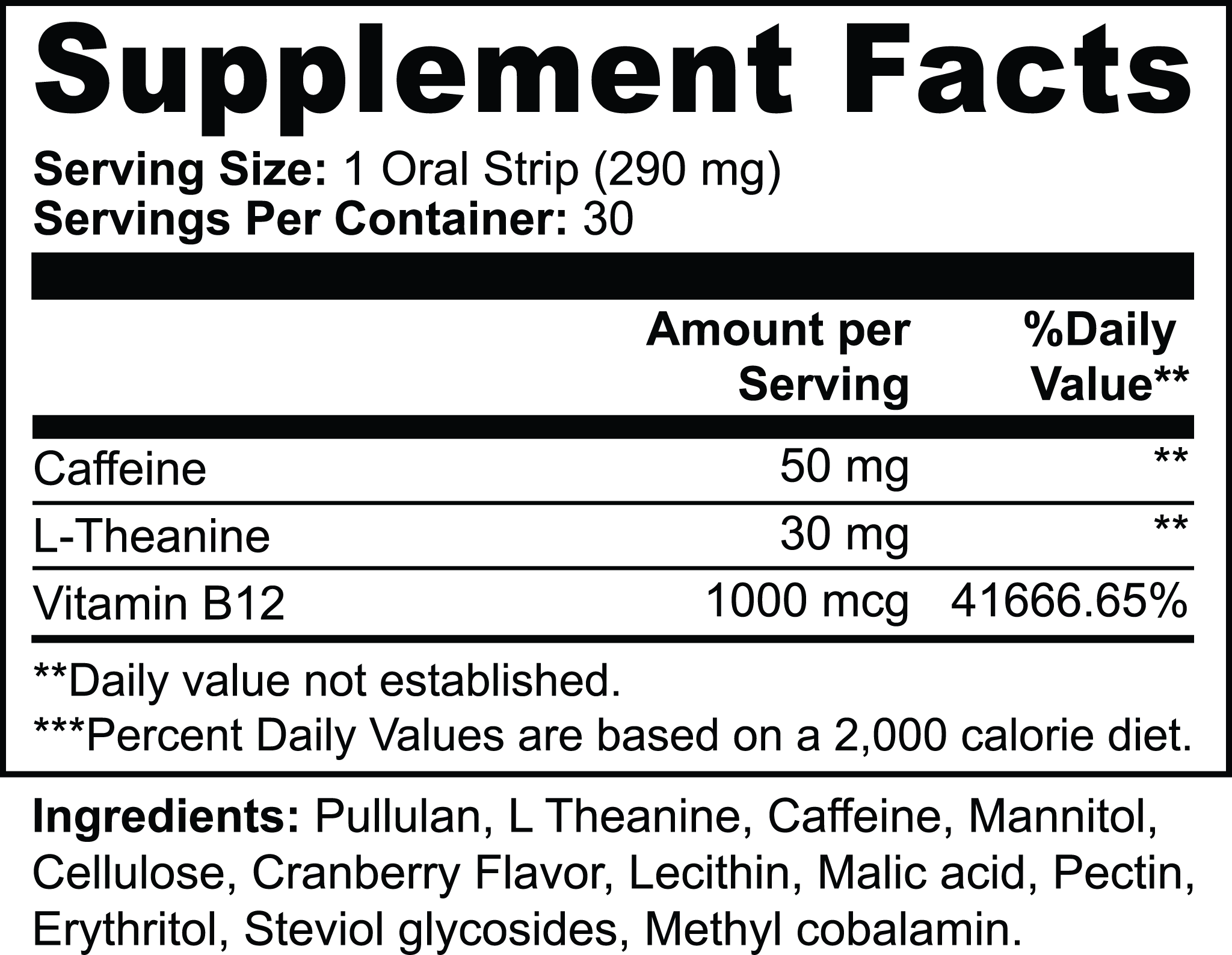 Energy Oral Strips